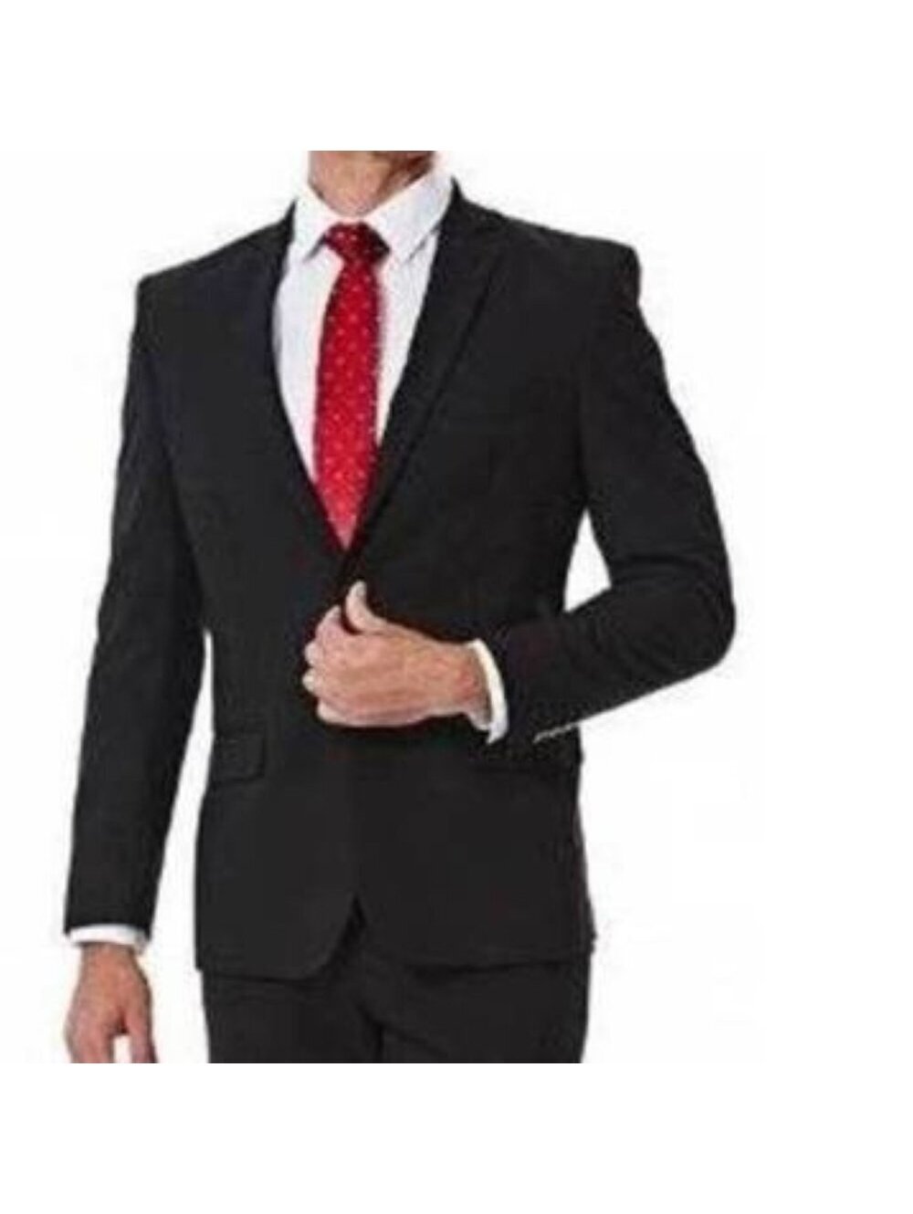 Haggar Suit Jacket 36R Mens Black 1926 Originals Lined 2 Button Notched Stretch